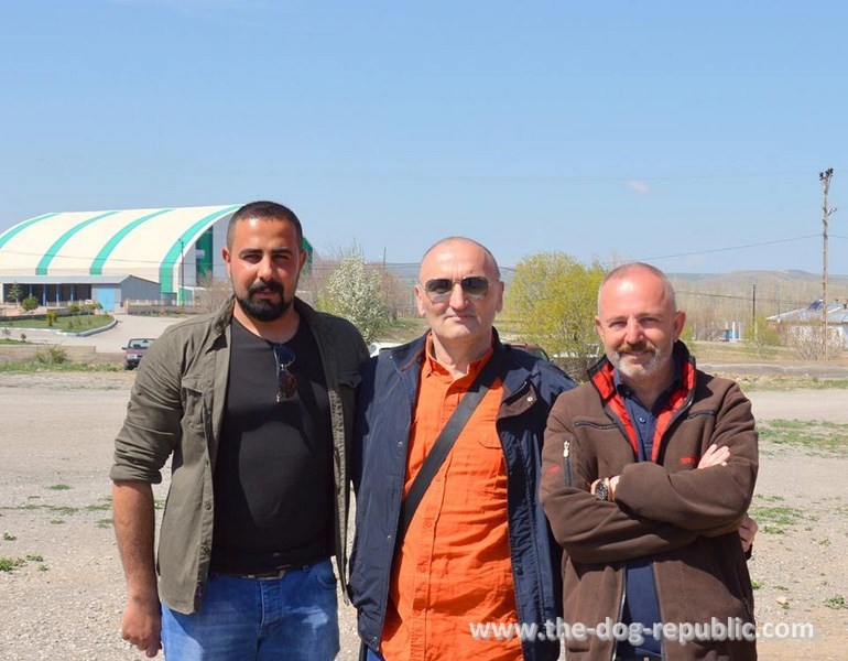 Our Editor Zoran Kos with Umut Tasdelen, one of the biggiest kangal breeder and Umit Ozkanal, president of KIF. Altınyayla, Sivas, Turkey, April 2018.