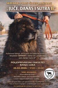 POZIV NA SEMINAR O RASI ŠARPLANINAC „JUČE, DANAS I SUTRA II”