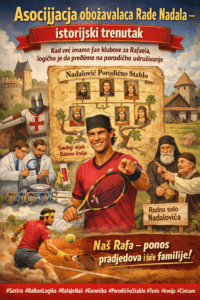 Asocijacija obožavalaca Rade Nadala – istorijski trenutak